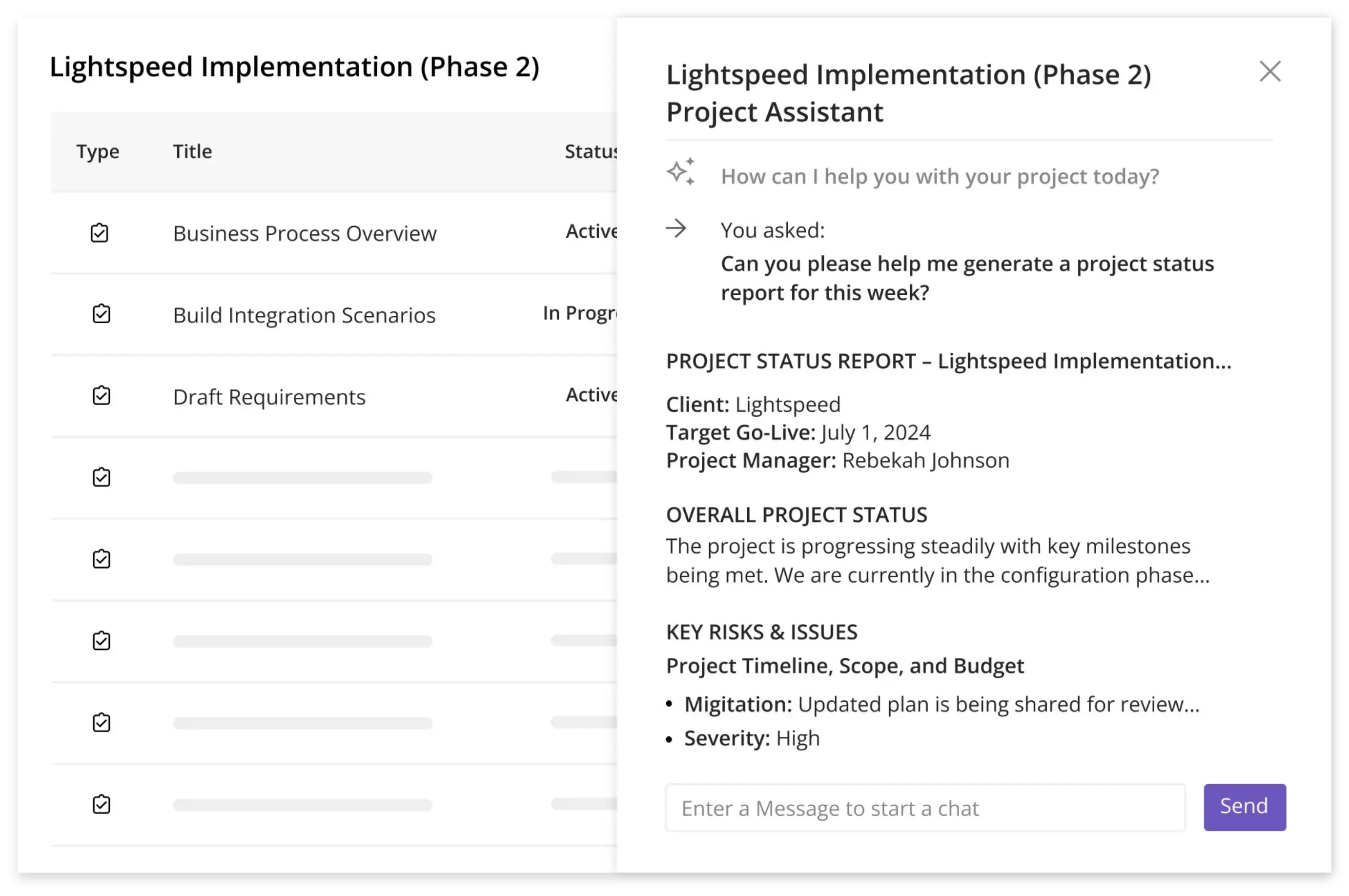 GENERATIVE AI PROJECT ASSISTANT